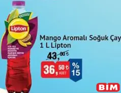 LİPTON MANGO AROMALI SOĞUK ÇAY 1 L